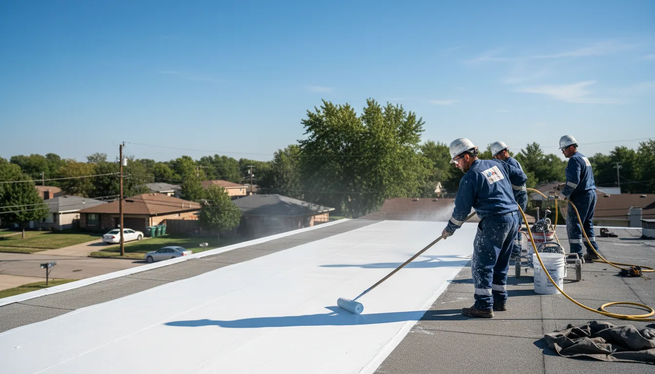 Commercial roof coating in Drasco, AR near me